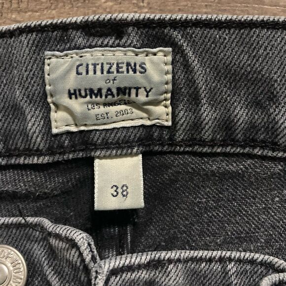 Citizens of Humanity Bowery Straight Standard Slim Sz 38x30 Made in USA Gray - Picture 8 of 11